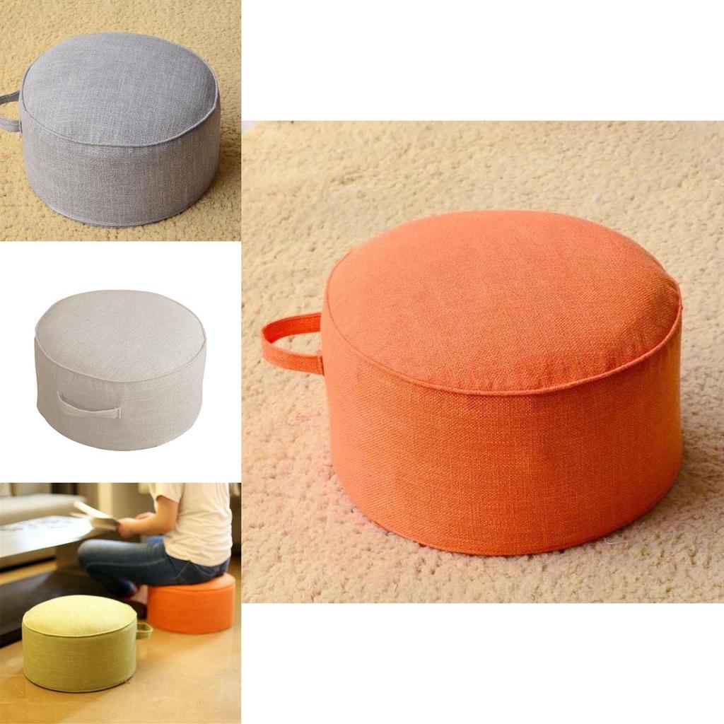Tatami Round Floor Pillow Seat Comfortable Cotton Linen Cushion For Relaxation