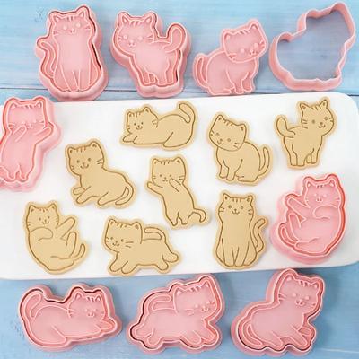 16pcs Set Animal Cookie Cutters Cat Type Stamp Embosser for Biscuit Pastry Bakeware Baking Cookies Molds Kitchen Accessories