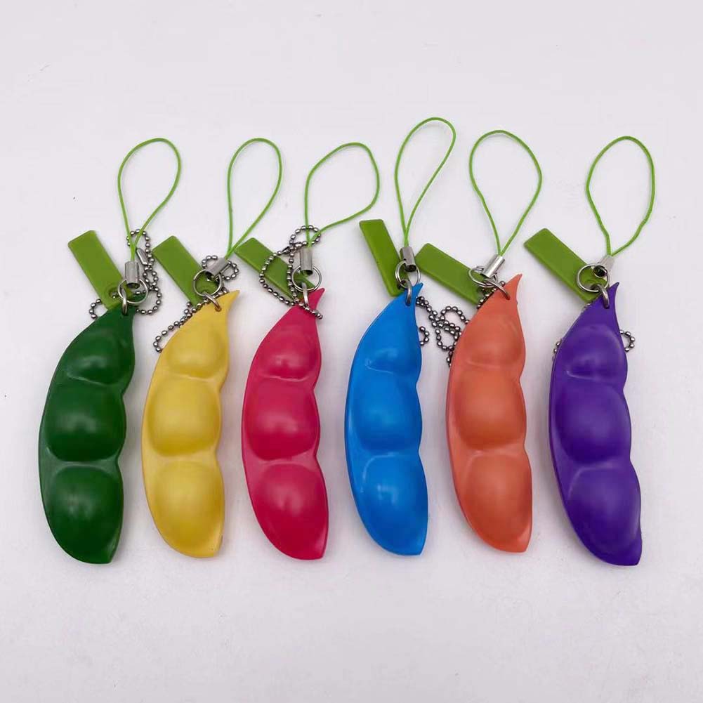 Koupit Rubber Stress Relief Edamame Keychain Squeeze Cute Peas Beans