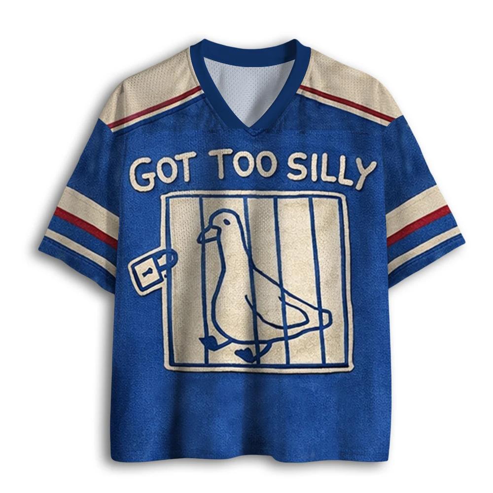 New Fashion Fun Duck Printed V-neck T-shirt Suitable for Summer Adult Leisure Outdoor Sports Basketball Shirt