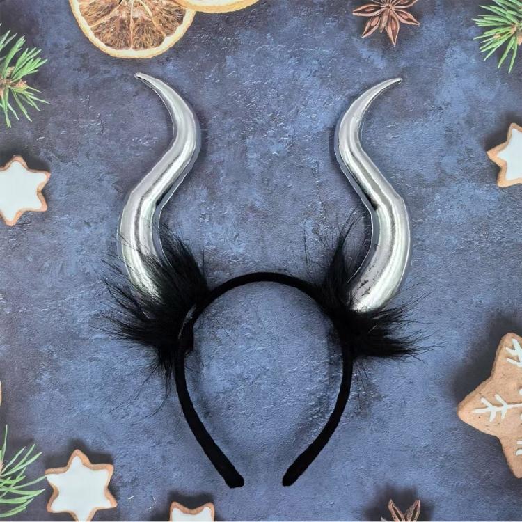Contemporary Devil Horn Headpiece Comfortable Cosutme Headbands For Theatrical Performances Cosplay Enthusiasts