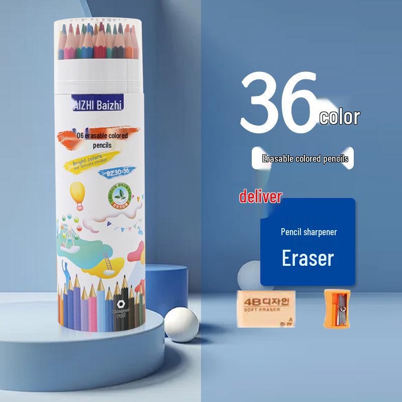 Sześciokątne Kredki Kolorowe Rozpuszczalne w Wodzie na Bazie Oleju - 12, 24, 36, 48, 72 Kolory - Zestaw do Rysowania dla Studenta