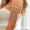 2024 Nytt mode Flerlagers tofsar Armkedja Dam Sexiga Kristallstjärnor Långa Kedjor Armband Kroppssmycken