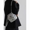 Small Xiangfeng Check Pattern Embroidered Shoulder Bag with Chain Strap - Fashionable Backpack for Outings and Travels