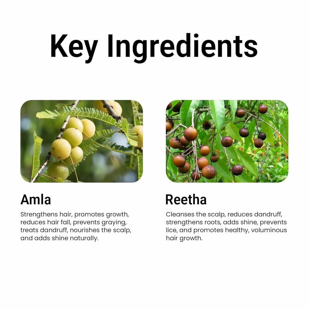 Multani Natural Amla & Reetha Herbal Hair Shampoo 650 ml Natural Cleansing Shine Boost Gentle Daily Care For Hair Types