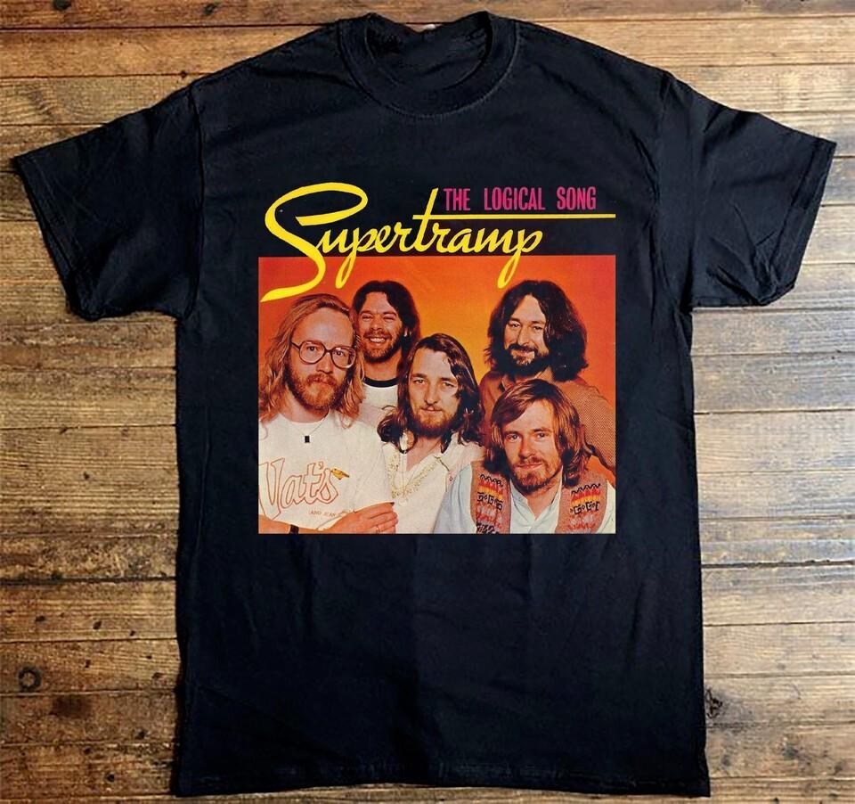 SUPERTRAMP THE LOGICAL SONG Short Sleeve Black Size S5XL Shirt OM102 Unisex T-Shirt S