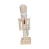 Paintable Wood Nutcracker Figures DIY Christmas Decoration Puppet Unpainted Ornament for Home Office Shelf