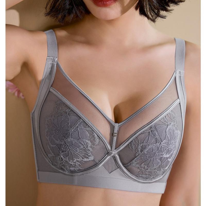 Lace Bra That Makes Large Breasts Appear Smaller with Soft Underwire To Support and Prevent Sagging