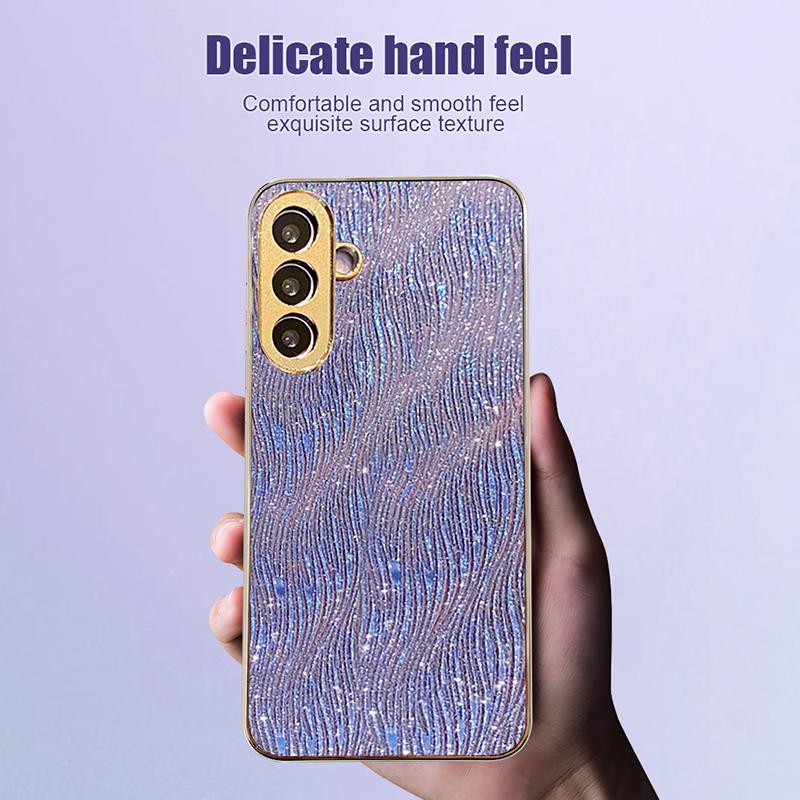 Girl Fashion Glitter Pink Phone Case For Samsung Galaxy A06 A14 A15 A16 A24 A25 A26 Soft Bumper Bling Hard Back Cover Funda