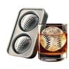 Creativity Baseball Shaped Ice Cube Mold Double Ball Easy Release Ice Cube Maker Silicone Ice Ball Tray for Home Bar Kitchen