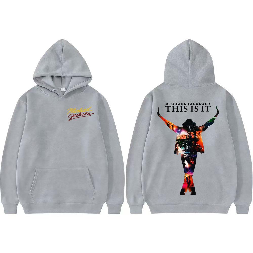 King of Pop Michael Jackson This Is It Print Hoodies Herren Damen Klassisch Mode Ästhetisch Sweatshirts Mit Kapuze