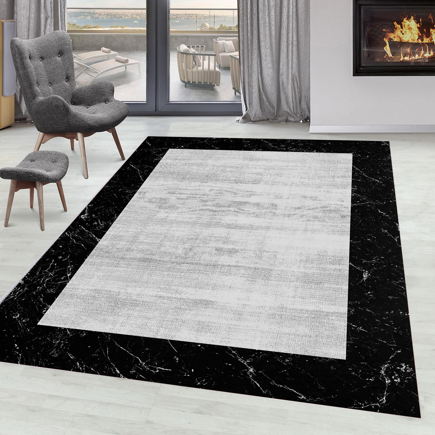 

Rovigo Home Washable Printed Carpet RV169-FNL475 50x80 чёрный