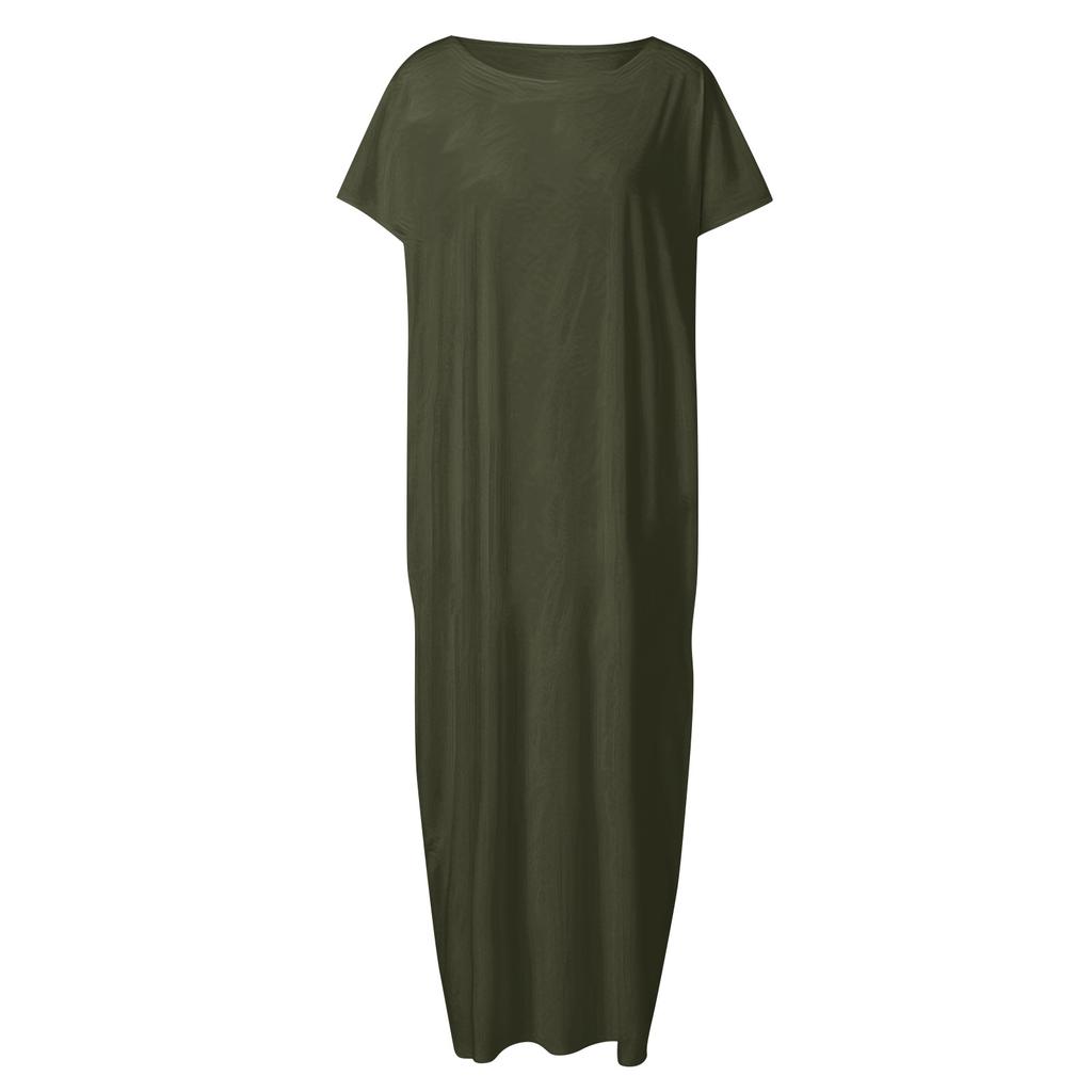Women's Spring/Summer Short-Sleeve Long Casual Dress