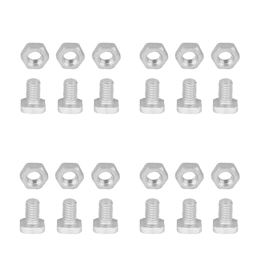 Zerodis 50pcs M6X12 Aluminium Greenhouse Bolts+Nuts Accessory Set for Greenhouse Assembly and Maintenance