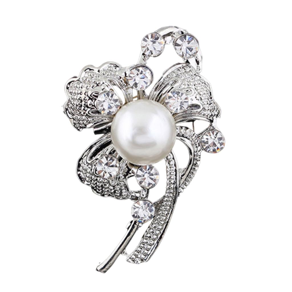 New Bridal Bouquet Rhinestone Crystal Brooch Pin Brooches Flower