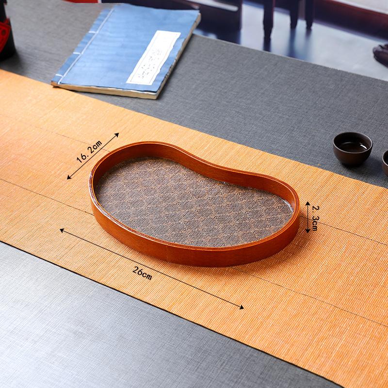 

Begonia Flower Glass Tray Tea Cup Crescent Shaped Serving Platter Organizer Jewelry Tray for Party Guest Room Dining Room Event