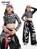 Mädchen Jazzy Crop Langarm-Oberteil & Hose Set - Kinder Street Dance Kostüm