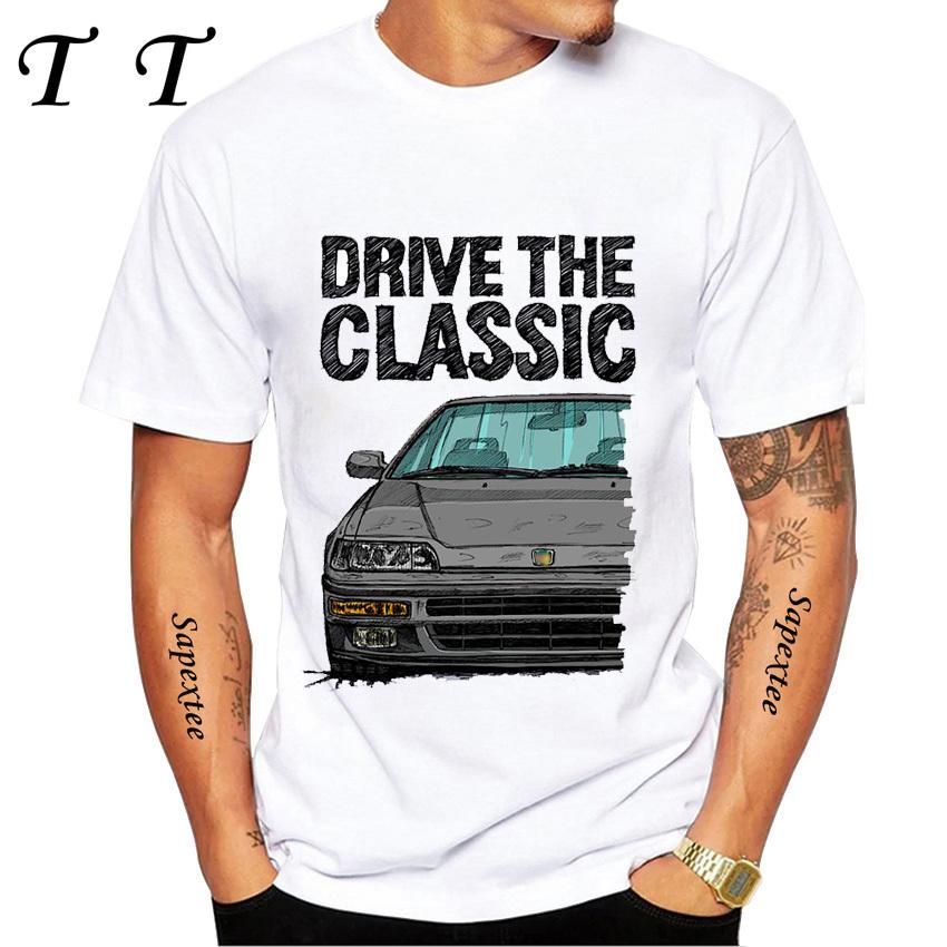 Guida La Classica CRX JDM Civic Type R Maglietta Nuova Uomo Manica Corta Ragazzo Top Casual Leggenda Giapponese Re del Drift Magliette Bianche