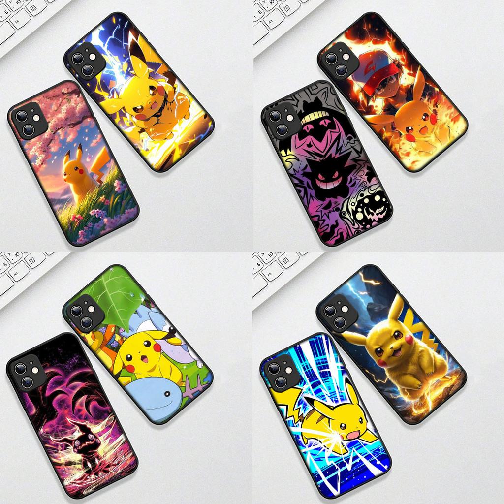 P-Pokemons GO Gengar P-Pikachus Phone Case for Motorola Moto G86 G57 E14 E15 G14 G34 G67 G84 G24 A54 G15 Power E22 Cover