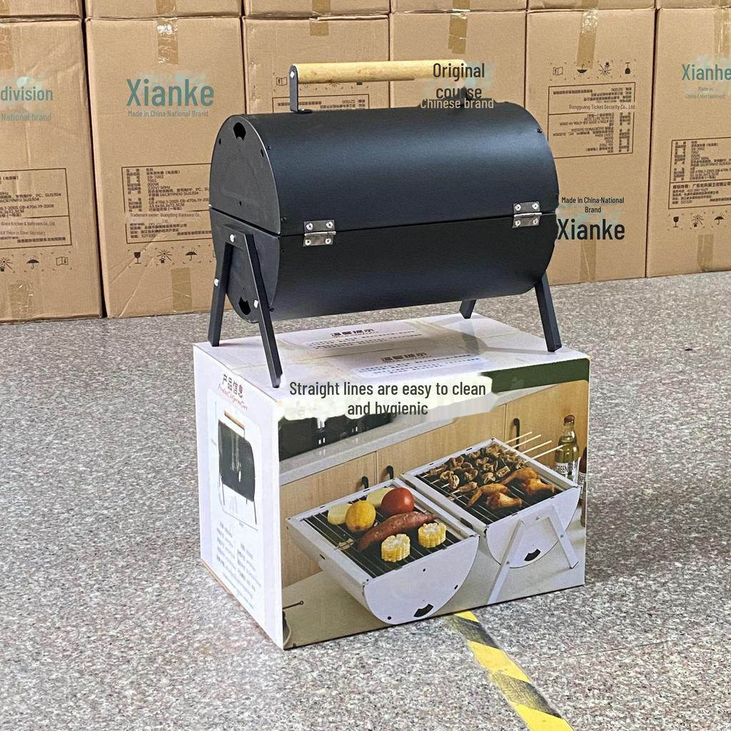 Dubbelsidig rökfri kolgrill: Utomhus & Multifunktionell för Hembakgrillning