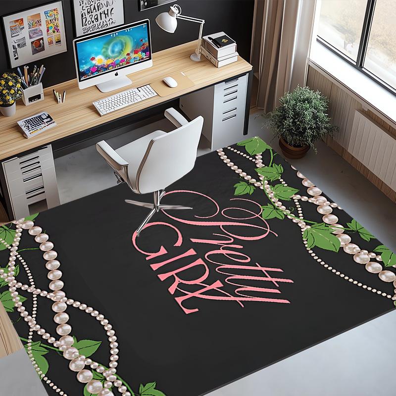Alpha Kappa Alpha Pattern Rug, Indoor/Outdoor Mat, for Picnic, Gameroom, Bedroom, Office, Living Room, Home Decor Carpet, Birthday Gift