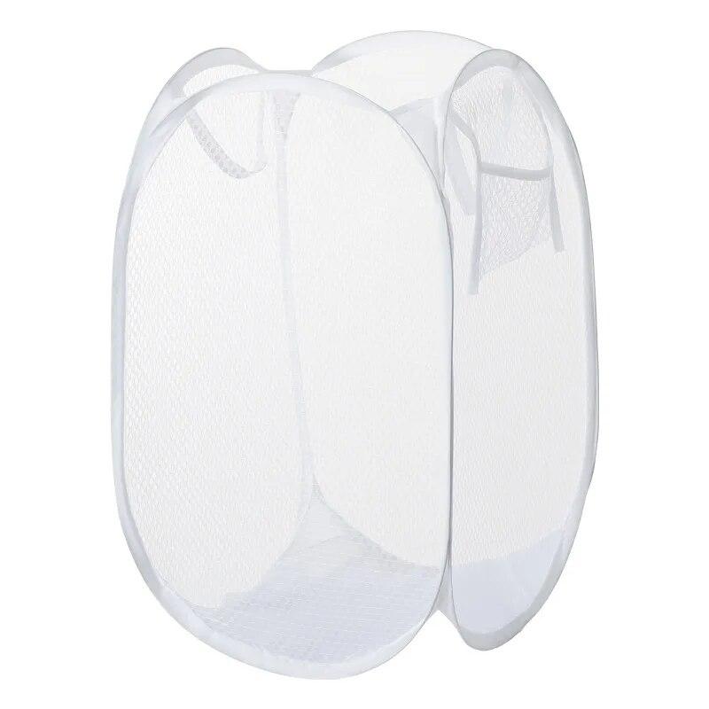 Foldable Dirty Clothes Basket Bathroom no Partition Dirty Clothes Mesh Bag Laundry Storage Pouch of Clothes Socks Toys Sundries