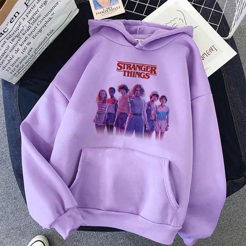 Stranger Things Aufdruck Frühling und Herbst Herren und Damen Langarm Hoodie 6622