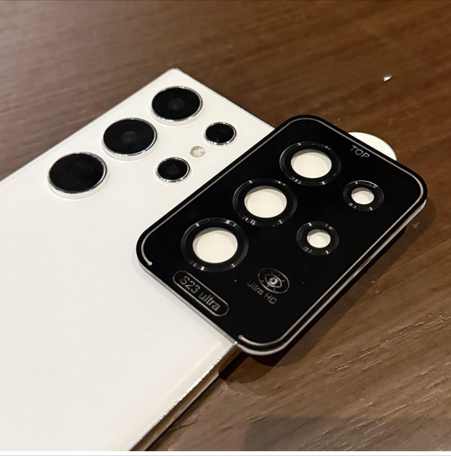 

Металлический чехол-кольцо для объектива Samsung S24 Ultra S23 FE S22 Plus A15 A35 A55 A14 A24 A34 A54 Защитная пленка для объектива камеры For Galaxy S25ultra чёрный