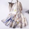 100% Silk Long Scarf Women Hangzhou Natural Silk Scarves Shawl Wraps Bufanda Headscarf Foulard Femme Print Silk Neck Scarf