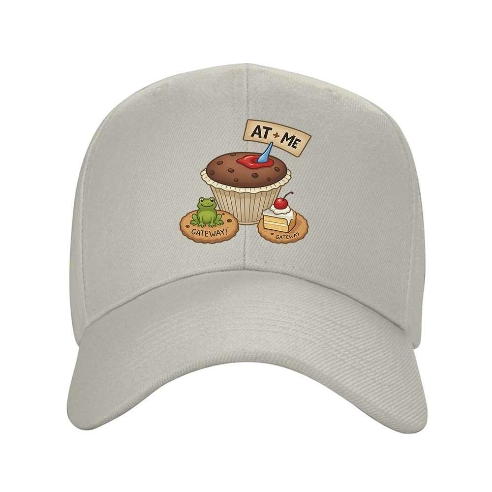 Dessert Frog Graphic Baseball Cap Unisex Adjustable Polyester Outdoor Casual Hat