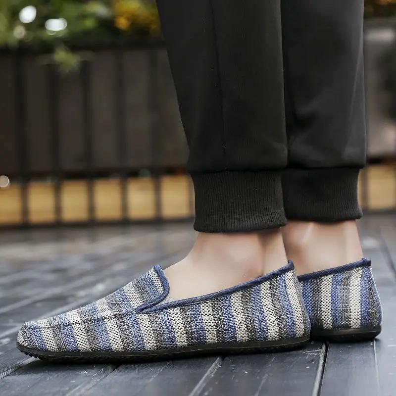 Sneakers Korean Style Soft Plus Big Size Man Shoe Canvas Common Walking Without Leather On Sale 44 New In Casual Shoes for Men