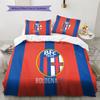 Bologna FC Pattern Bedding Quilt Set  Home Decoration  Gift (1 * duvet cover + 2 * pillowcase  without core).xwn