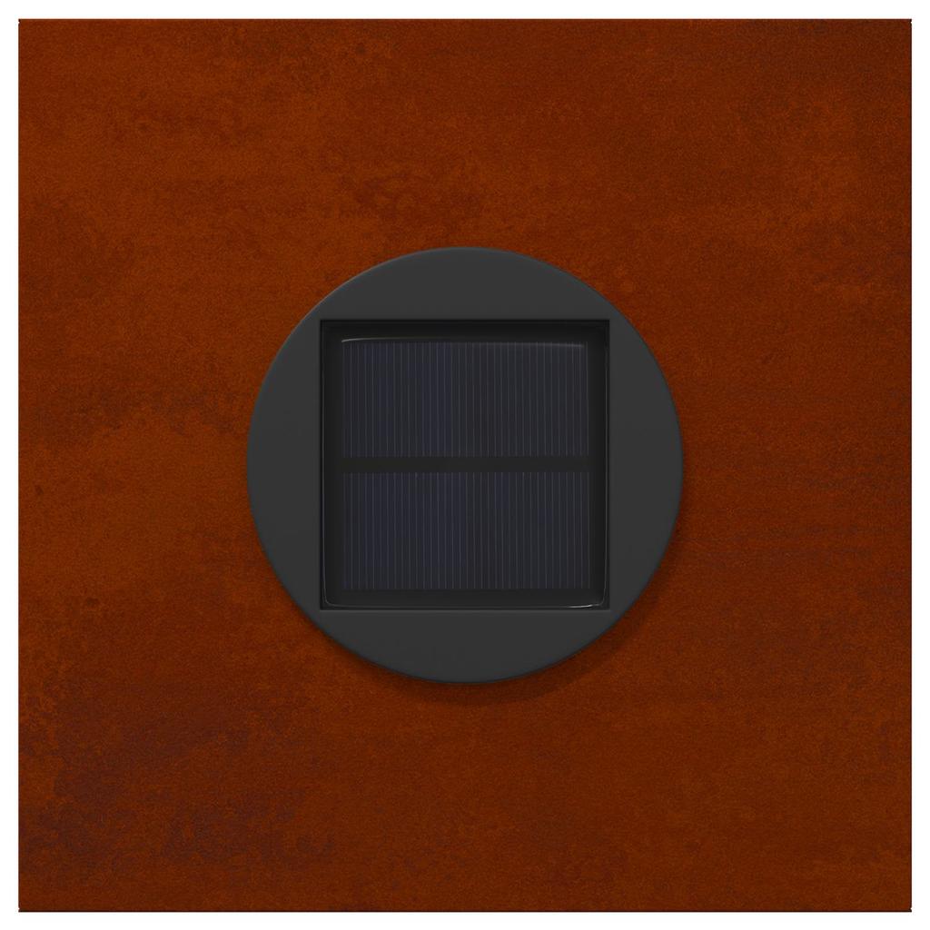 Solar LED Path Light 2 Pcs Rusty Weatherproof Steel