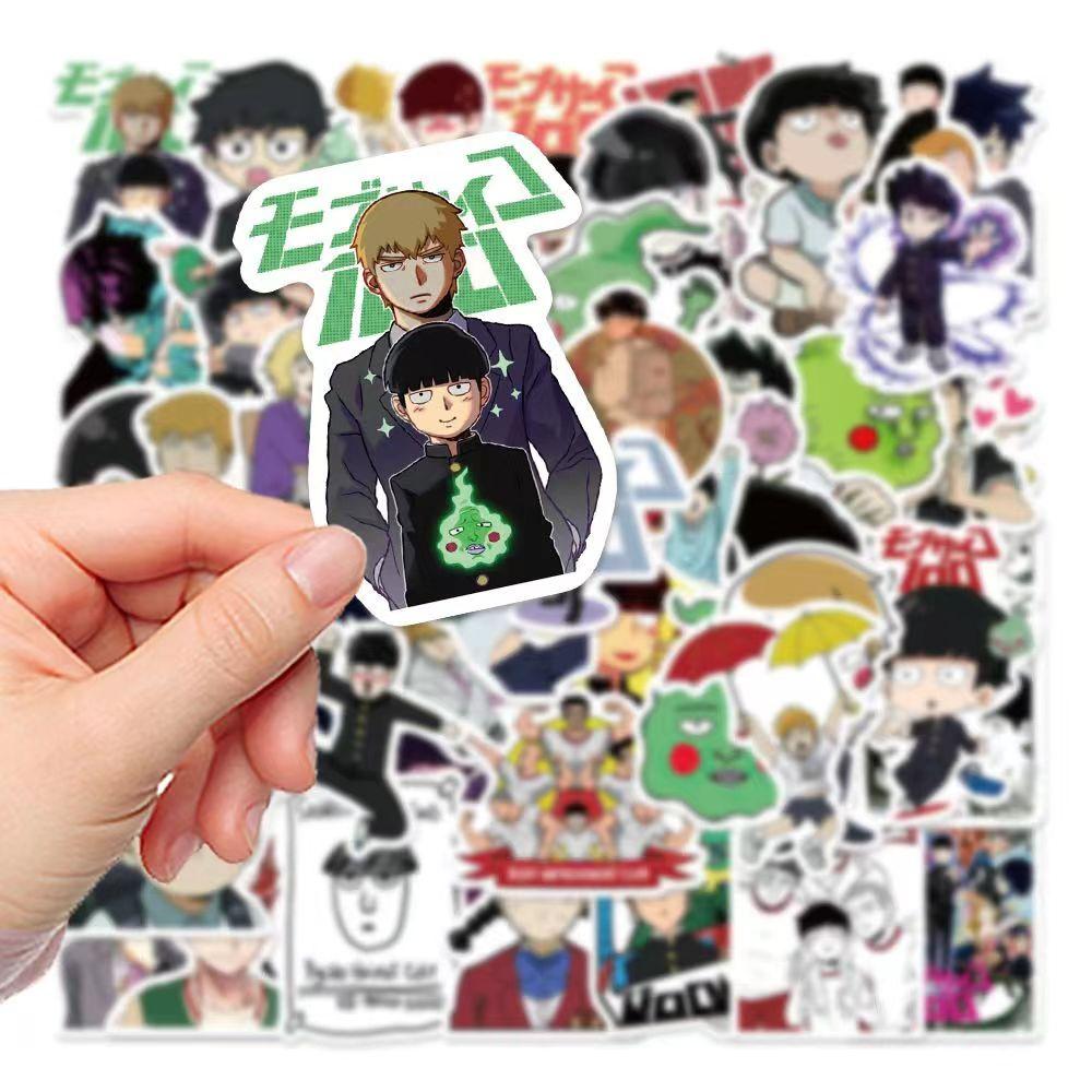 Mob Psycho 100 Color Stickers, 52 Sheets (not Repeated), Waterproof and Sunscreen.