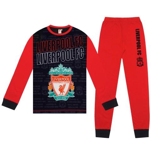 Liverpool FC Boys Crest Long Pyjama Set