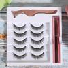 Magnet False Eyelashes Magnetic Liquid Eyeliner Tweezers Eyelash Makeup Tool Set (#023)