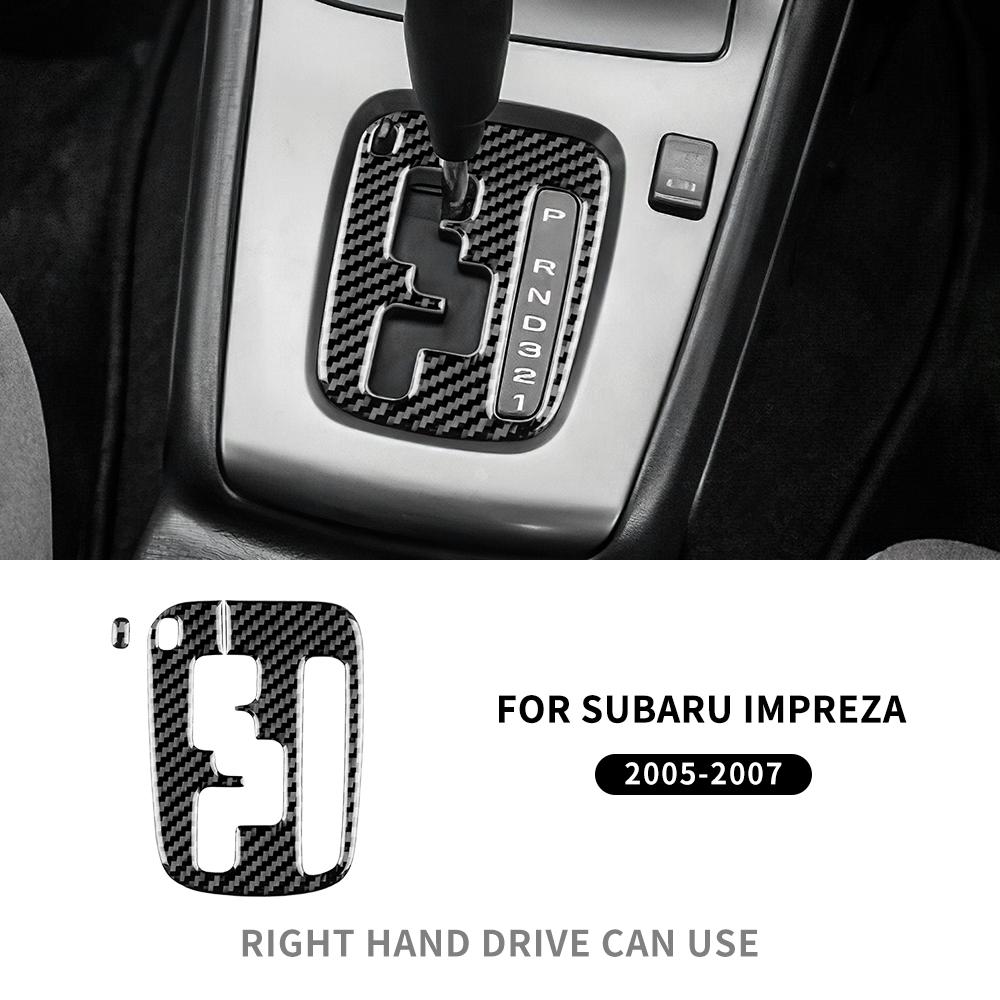 Real Soft Carbon Fiber Sticker For Subaru Impreza 2005 2006 2007 Gear Shift Panel Outlet Vent CD Frame Interior Accessories