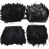 1Meters White Black Pheasant Feathers for Clothes Ribbon On Tape Rooster Goose Turkey Marabou Ostrich Fringe Trim Sewing Decor