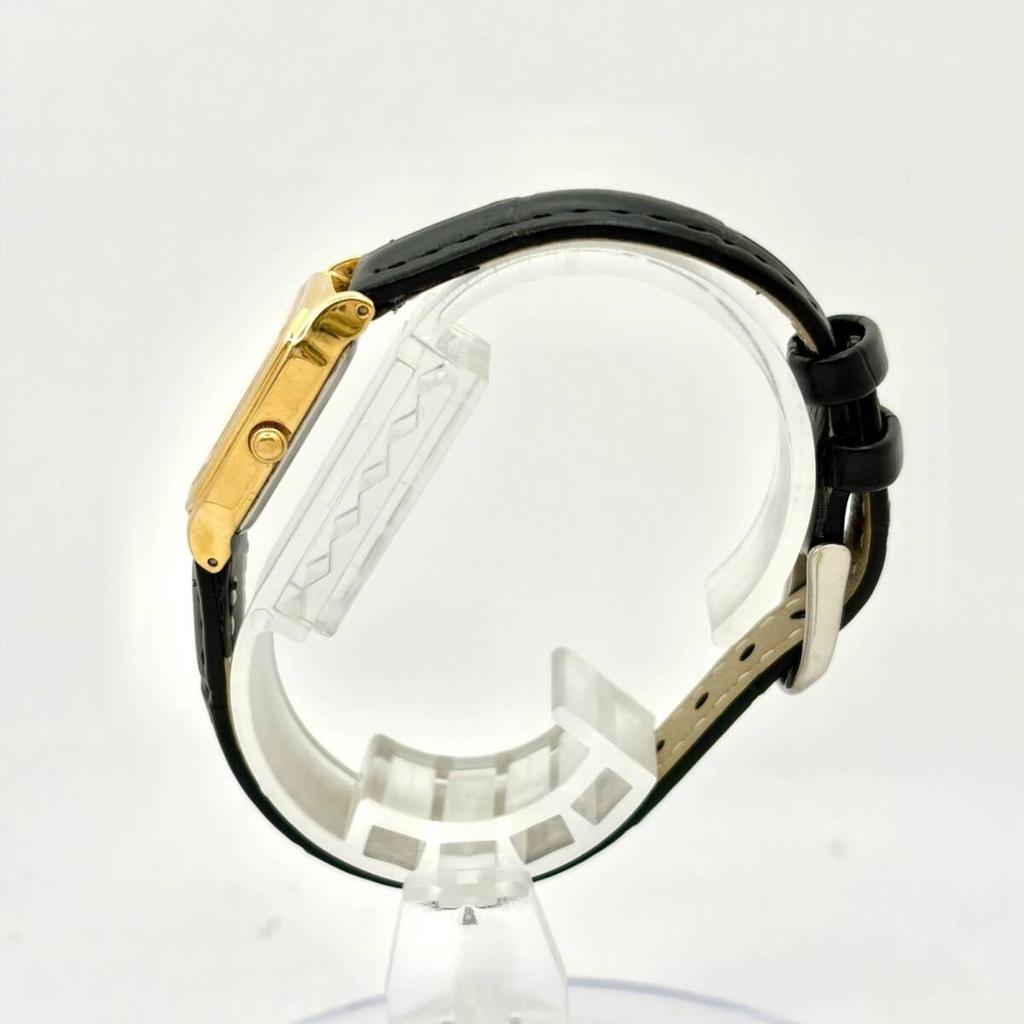 Used [Beautiful Condition/New Battery] SEIKO SPIRIT Ladies Watch Gold Square 1F21-5B20 510004 New Belt