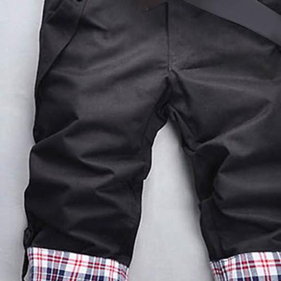 Şort Renkli Blok Patchwork Sokak Şıklığı Dar Kesim Cepler Fitness için Kısa Pantolonlar