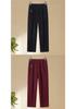 Mom's Summer Ice Silk Elastic Waist Straight-Leg Casual Pants - Chinese Style, Loose Fit for Middle-Aged & Elderly Women