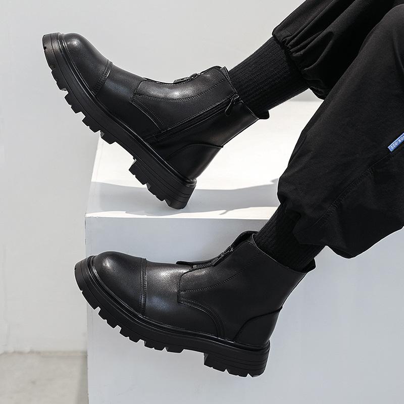 Men's Casual Party Prom Dress Chelsea Boots Designer Soft Leather Shoes Cowboy Spring Autumn Boot Handsome Platform Ankle Botas