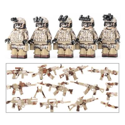 MOC Us Special Forces Seals Soldiers SWAT Guns Weapon Blocks Kit Bricks Sets Classic Arms Model Building Kits Kids Education Toys