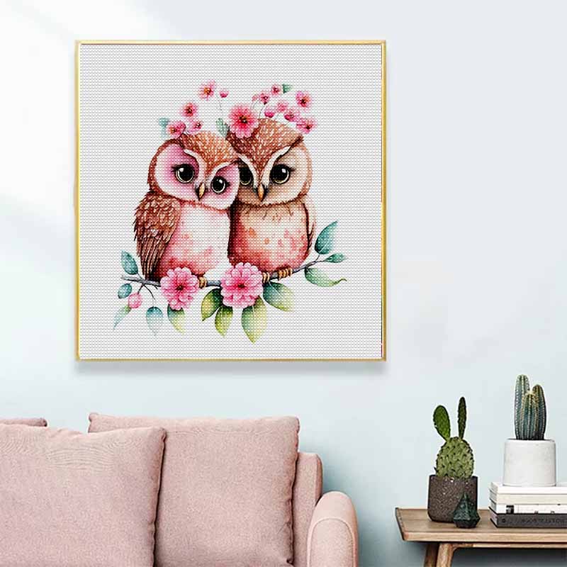 New Arrival 5D DIY Full Circle Diamond Painting "Painted Owl" Embroidery Cross Stitch Home Decor Gift