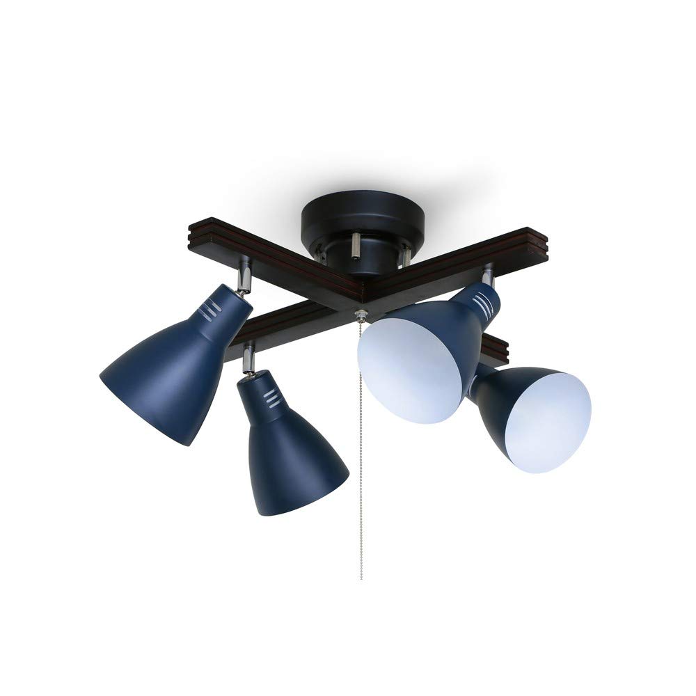 

4-Light Ceiling Light, Cross Type, CL-4E26CW-A, Navy