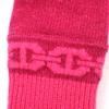 Excellent HERMES Gloves Heaven Chaine d'Ancre Motif Knit Gloves Pink Cashmere S Used