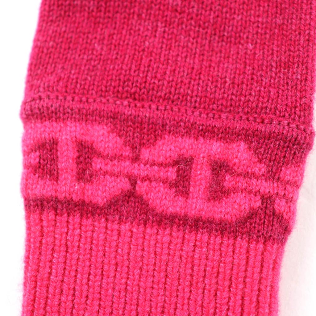 Excellent HERMES Gloves Heaven Chaine d'Ancre Motif Knit Gloves Pink Cashmere S Used