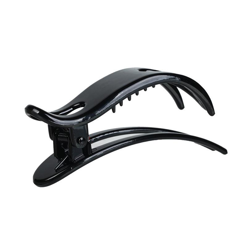 

Трехзубые Заколки для волос Пластиковые Аксессуары для волос Липкий Цветок Утиный Клюв Большие Зажимы для волос Заколки для челки чёрный