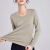 Tencel Linen Mask Air Feeling Long Sleeve Women's New Simple Casual and Thin Skin-friendly Top