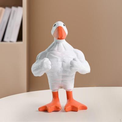Kachní pryskyřice Figurka Ornament Umělecké Kreativní Dekor Legrační svalnatá socha na zdobení